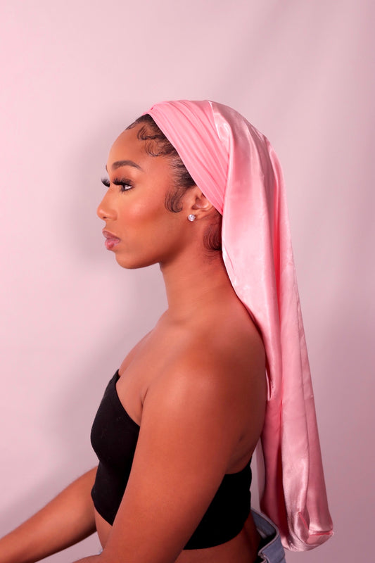 Luxury Braid Bonnet- Pink