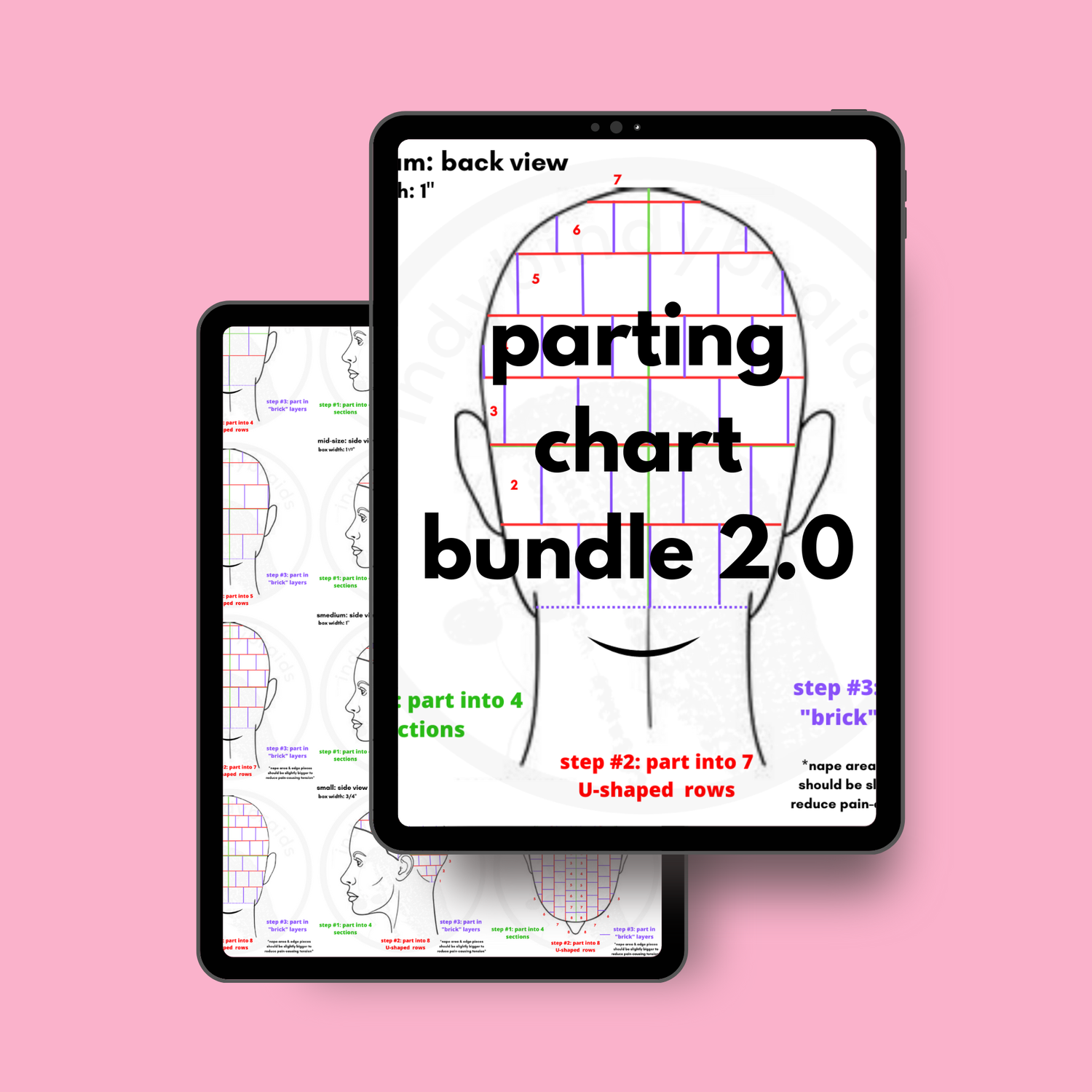 parting chart bundle 2.0 (back, side, top & front included)