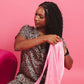 long braid bonnet- pink